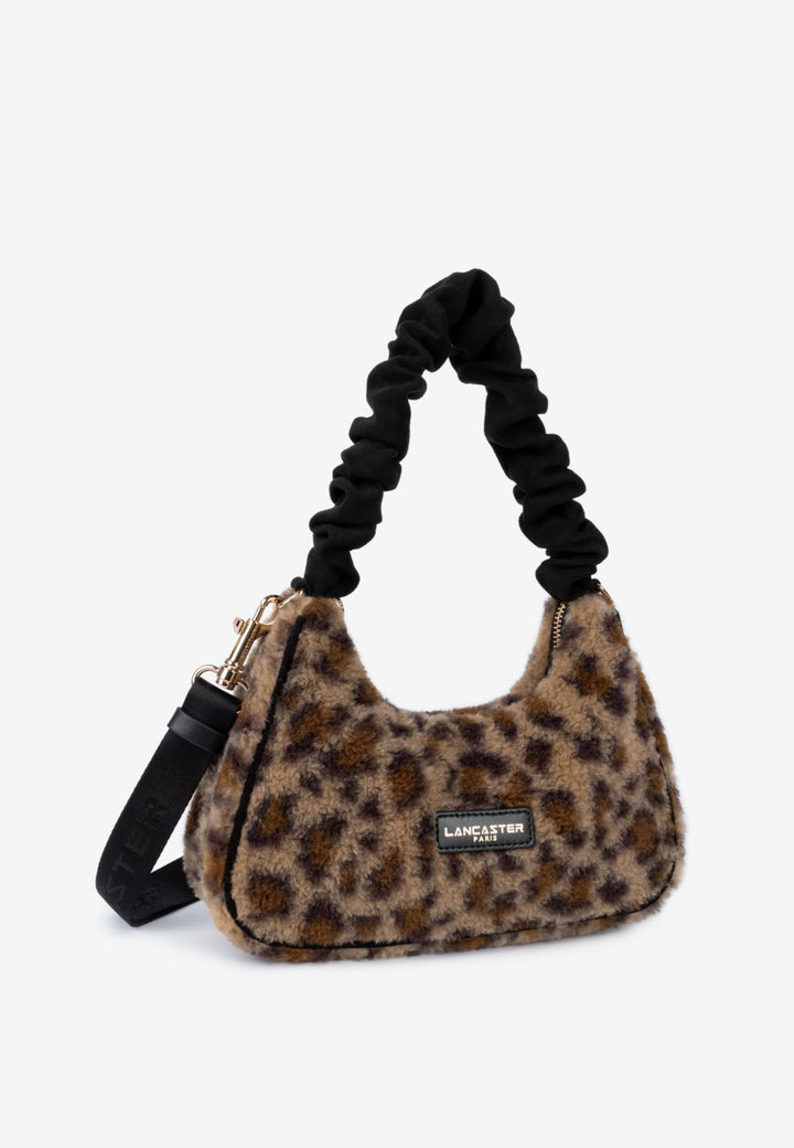 Lancaster Sac besace Zippé Moumoute 518-003 Noir - Léopard
