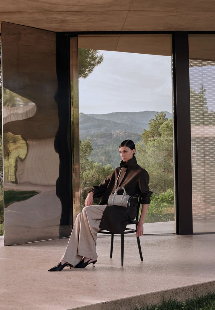 Lancaster Zylindertasche mit Reißverschluss S Milano Ana 547-101 Grau