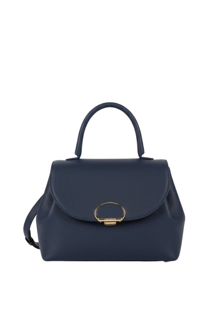 Lancaster Sac à main A rabat avec fermoir M Milano Pia 547-131 Bleu Foncé