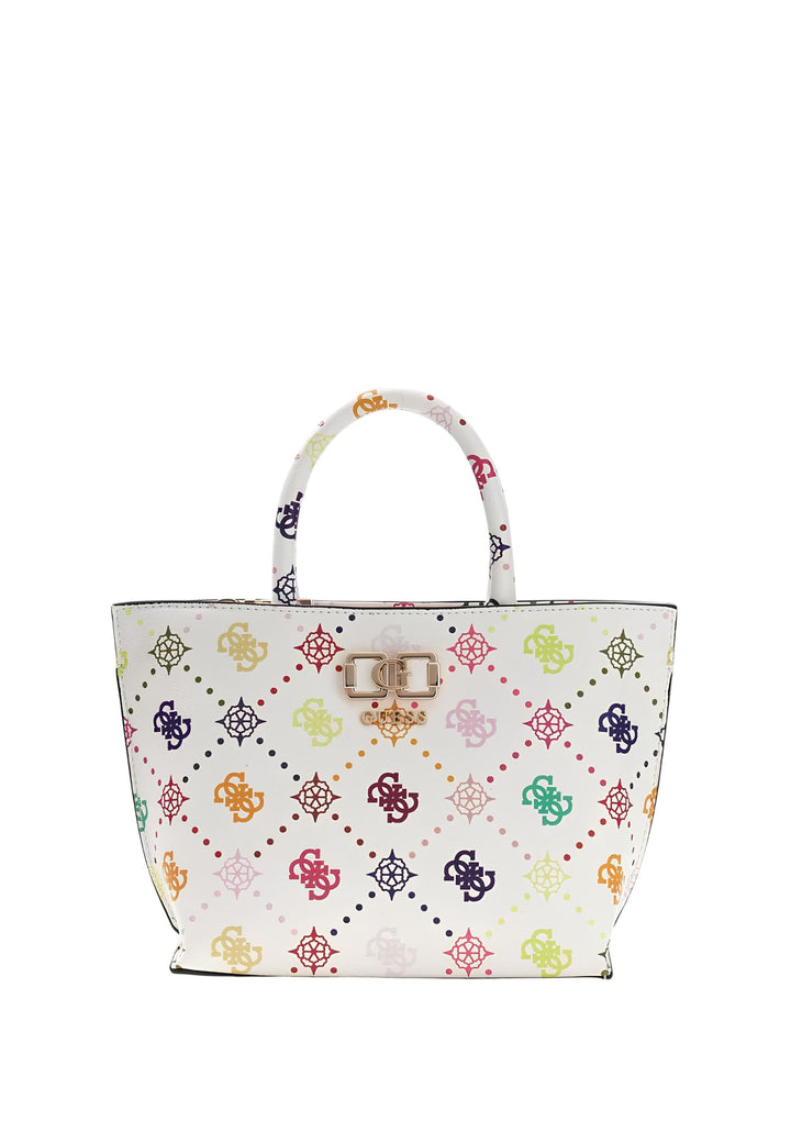 Guess Emelie Logo Top Zip Multi Logo Shoulder Bag GM992875