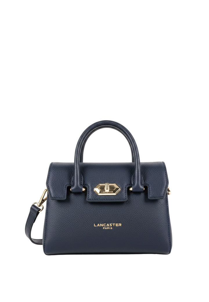 Lancaster Sac à main A rabat avec fermoir Mini Milano Cosmos 547-79 Bleu Foncé