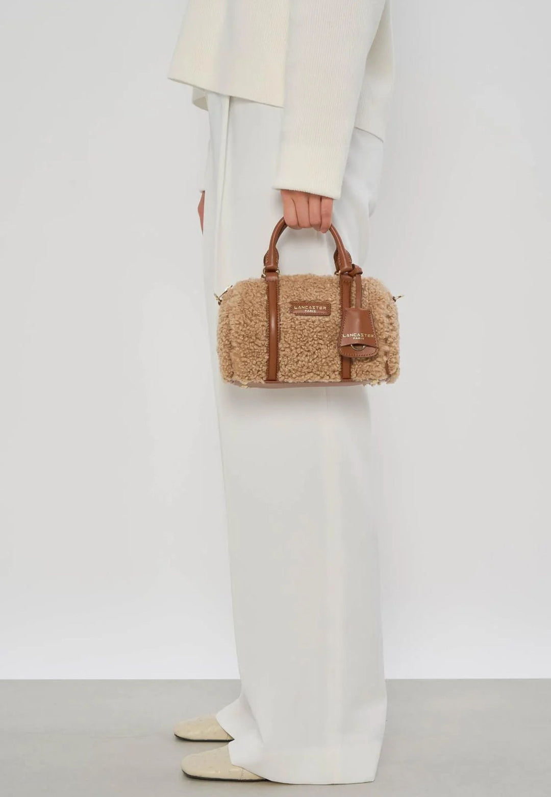 Lancaster Sac polochon Zippé Moumoute 518-053 Cognac