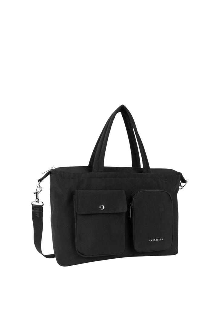 Lancaster Tõmblukuga bowling-stiilis käekott Basic Pocket 510-93 Must