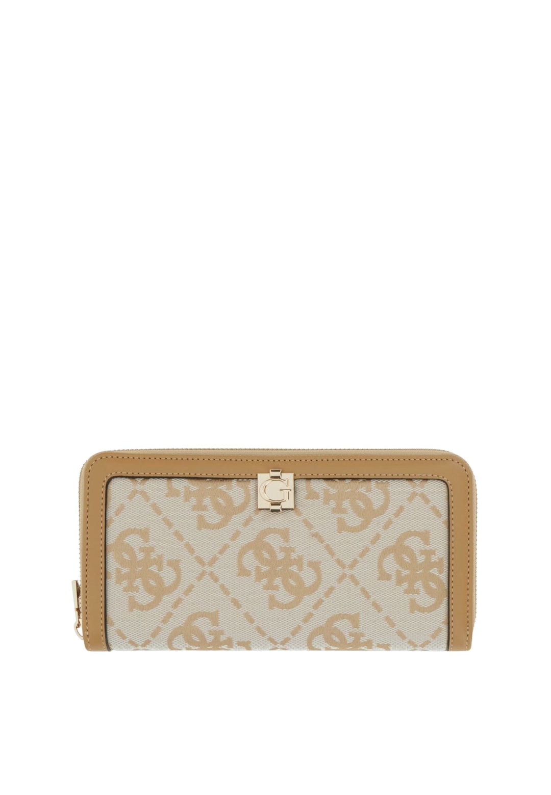 Guess Cestovní peněženka Audrey Grand Monogramme béžové logo