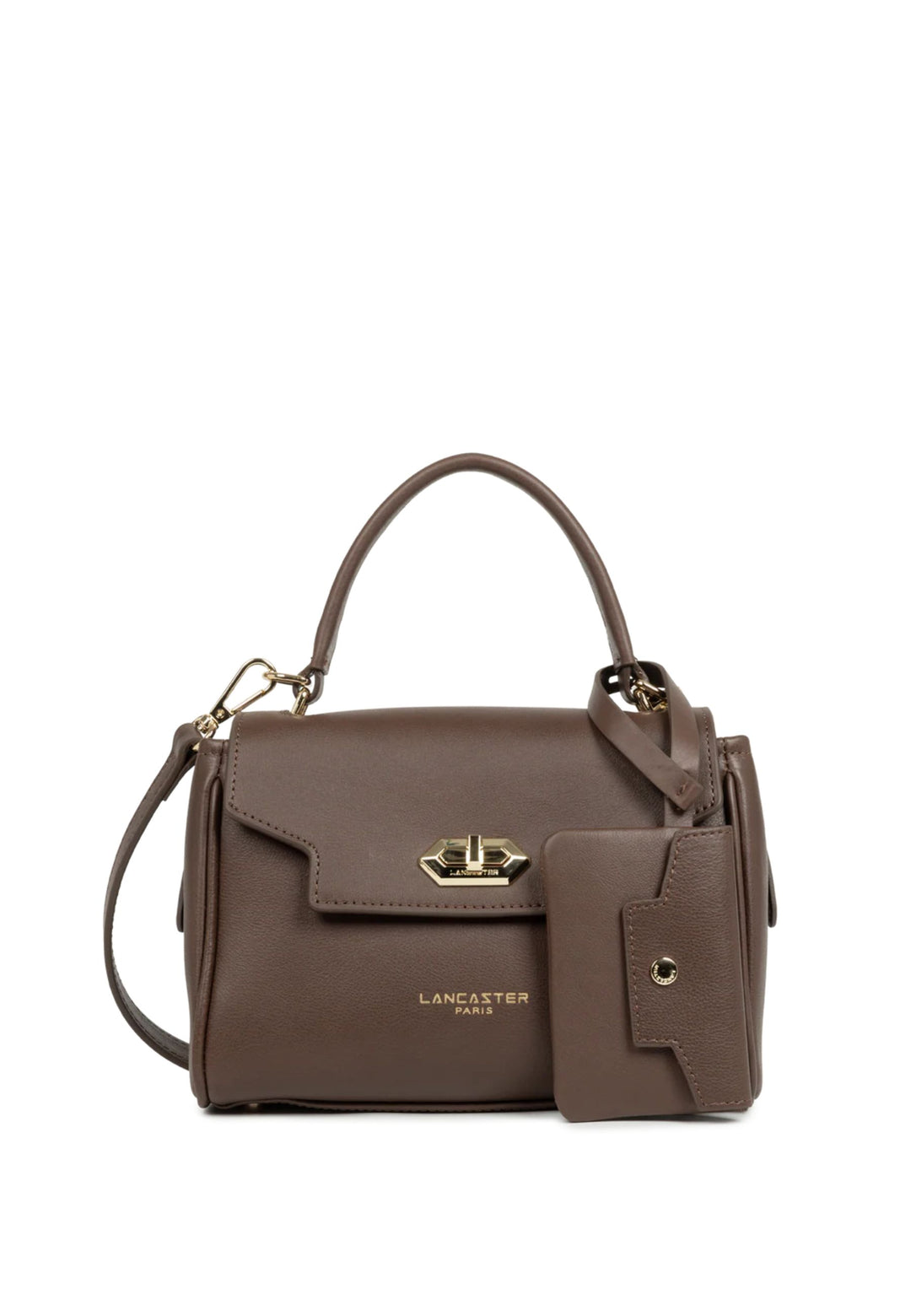 Lancaster Tas met klep Mademoiselle Grace Leer Bruin