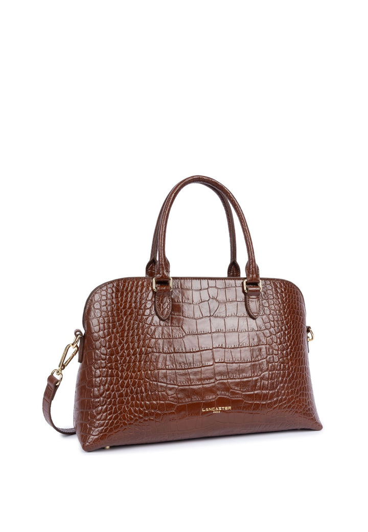 Lancaster Halve maan tas met rits L Exo 524-114 Kastanje