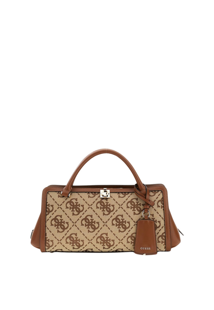 Guess Borsa a mano Audrey Petit Monogramme Logo Latte
