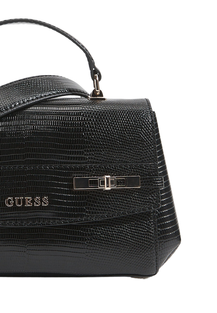 Guess Melinda Triple Compartment Black Crossbody Bag KL993320