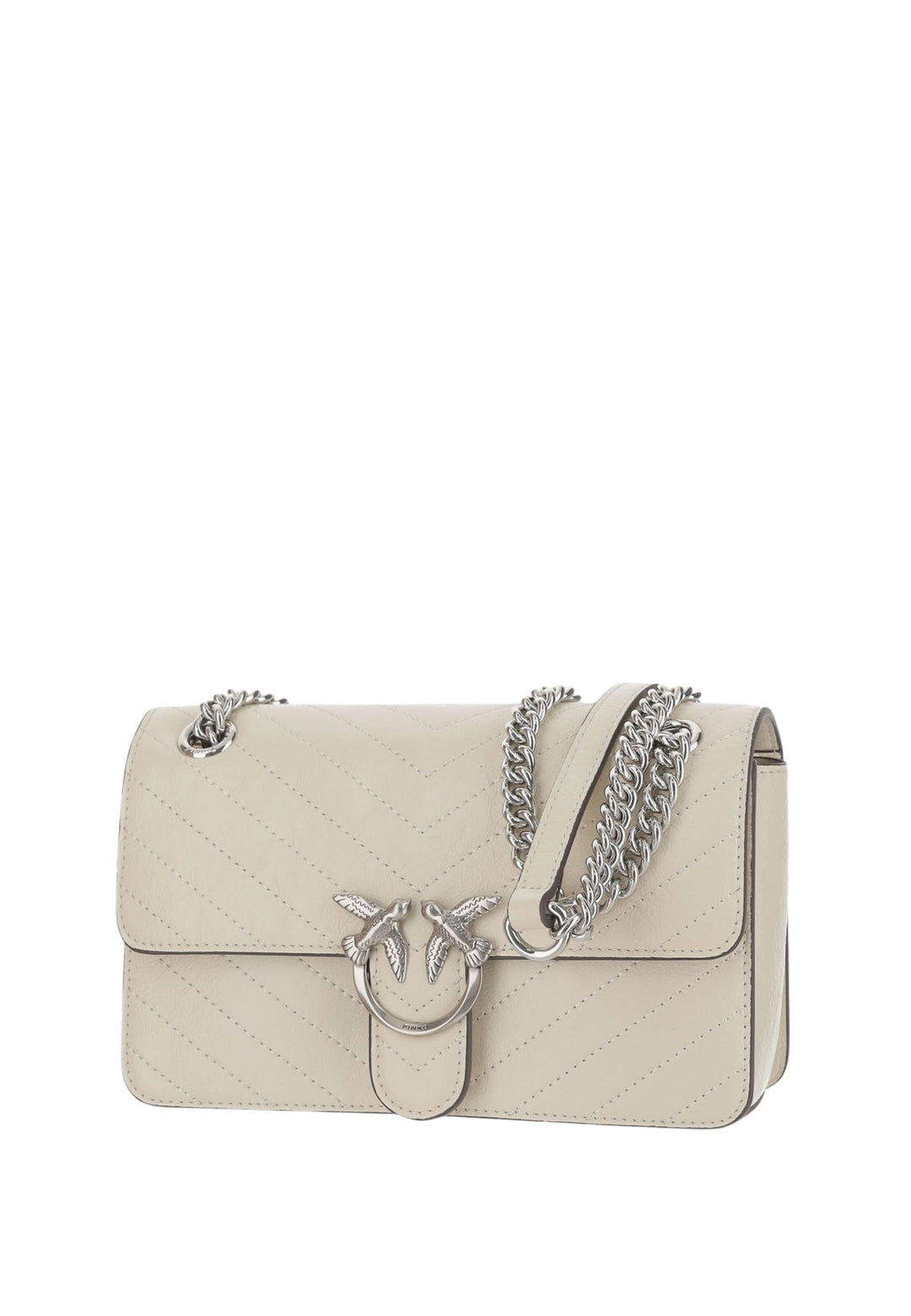 Pinko Borsa a Patta Love One Light Mini Vitello Wr Bianco A2JCZ14E