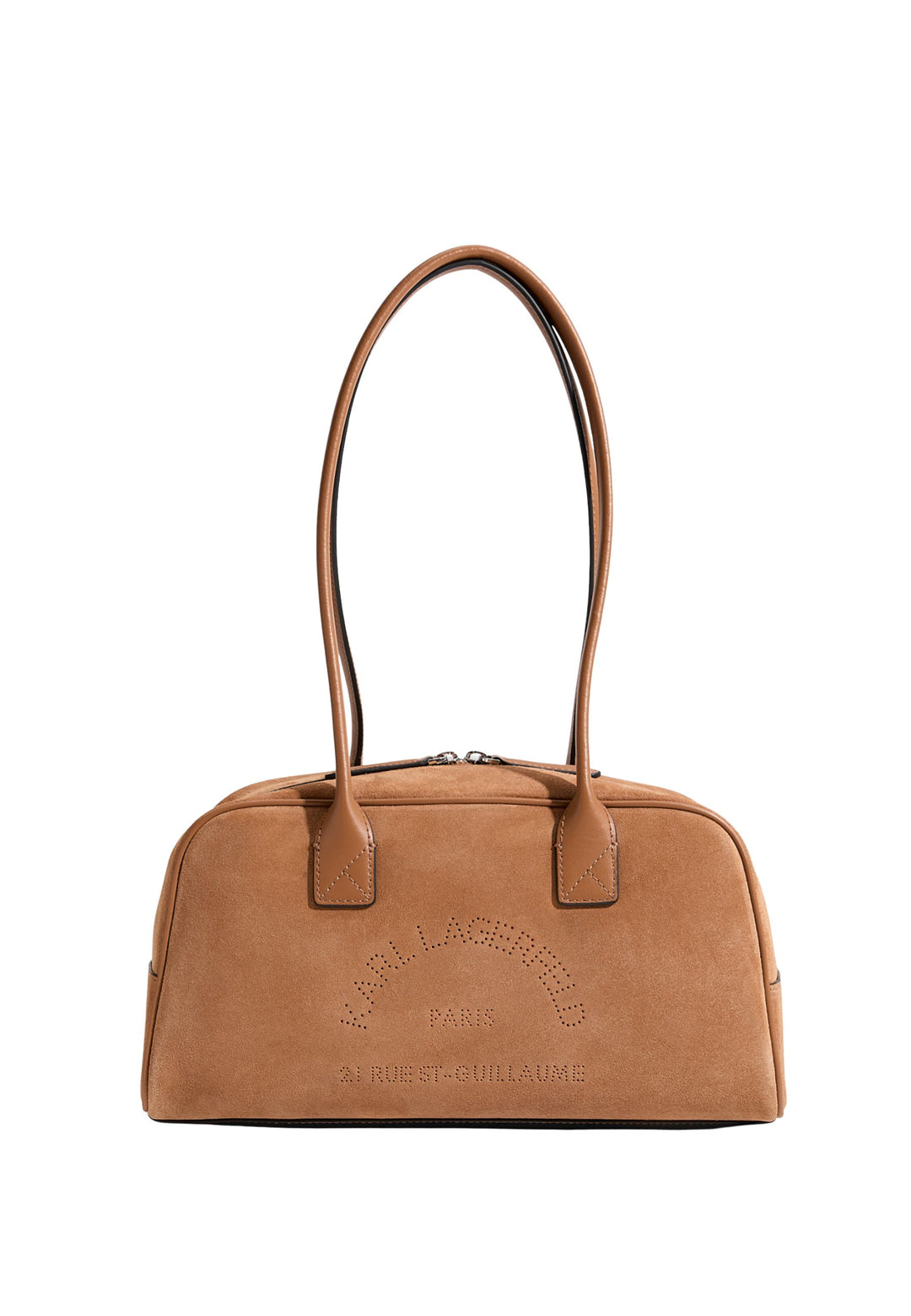 Karl Lagerfeld Sac Bandoulière Zippé Daim Caramel