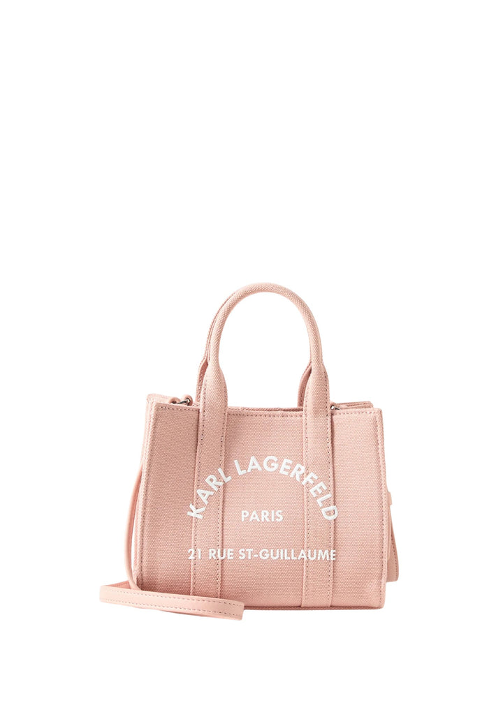 Karl Lagerfeld Cabas Carré Mini Coton Rose Poudré