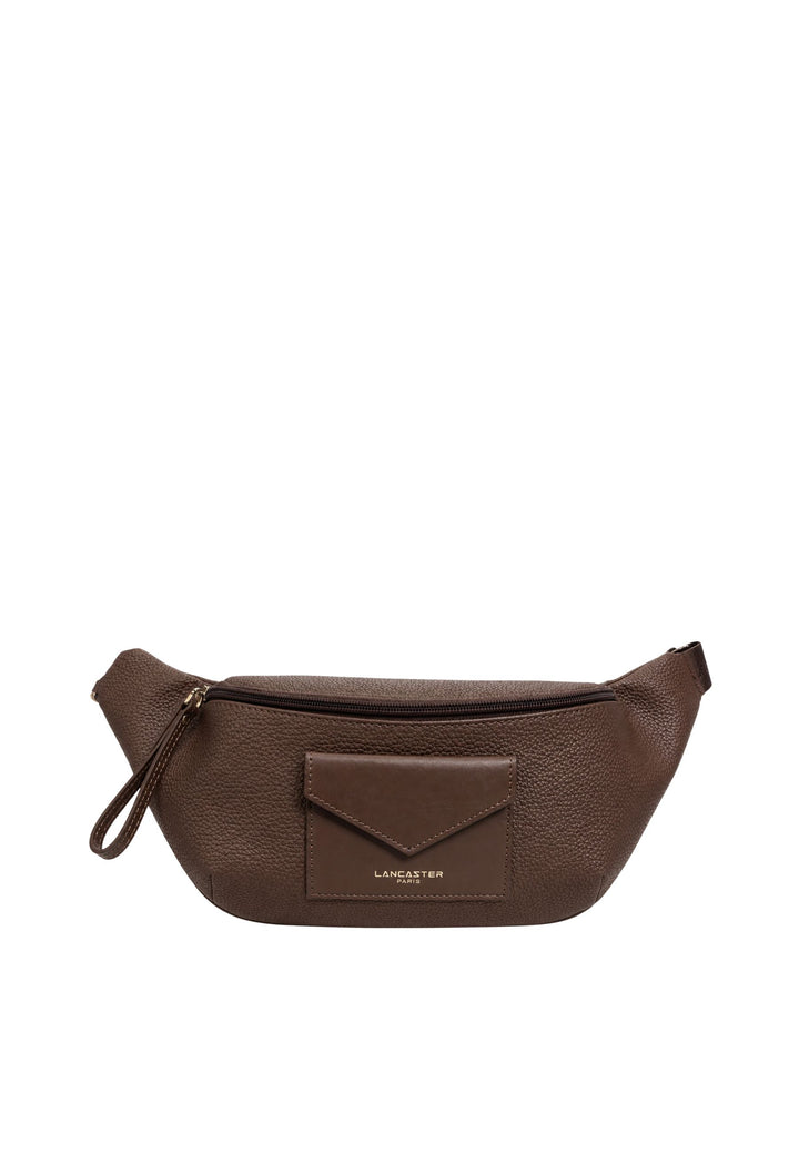 Lancaster Sac banane Zippé Maya Double KBA  garni Cuir Marron