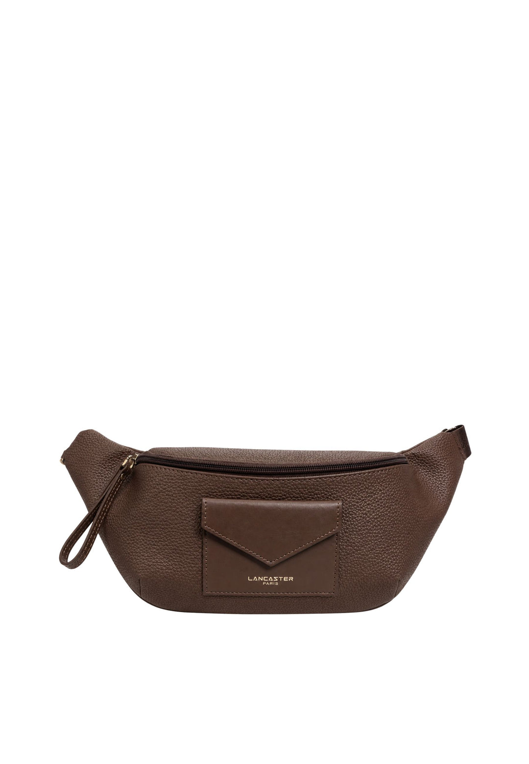 Lancaster Sac banane Zippé Maya Double KBA  garni Cuir Marron