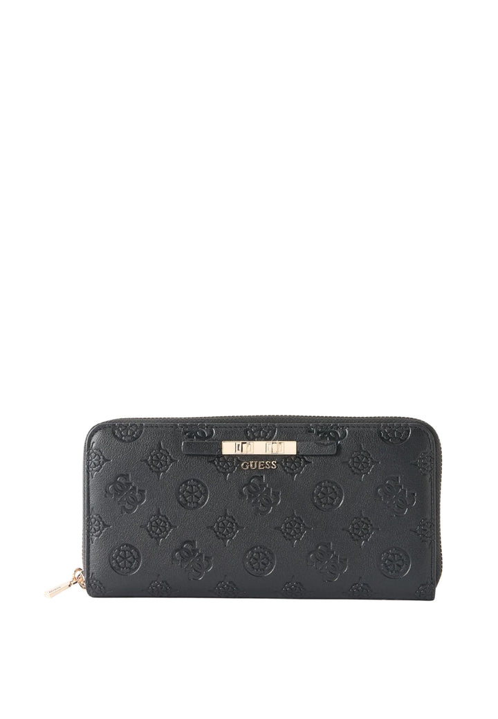 Guess Carmella Grand Reisebrieftasche Schwarzes Logo