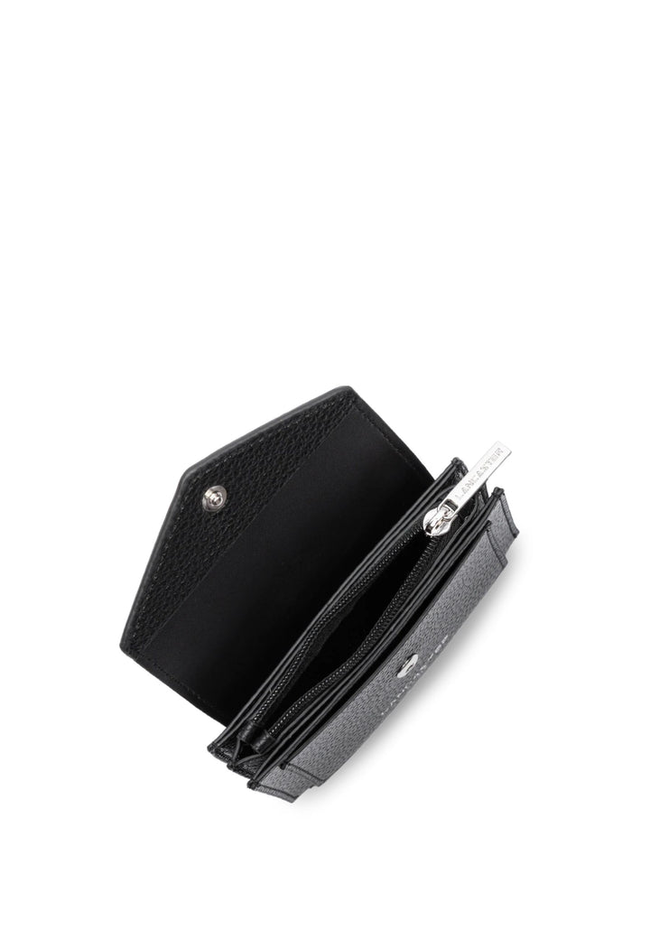 Lancaster Porta carte con patta e bottone a pressione Maya Double KBA 117-010 Nero
