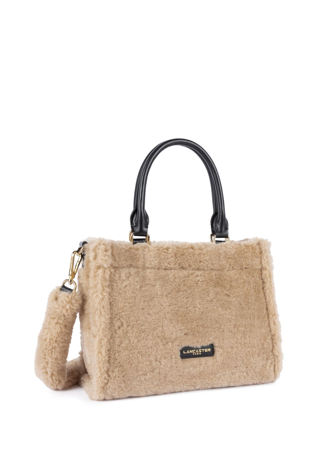 Lancaster Sac cabas main Zippé Mini Moumoute 518-055 Beige - Noir