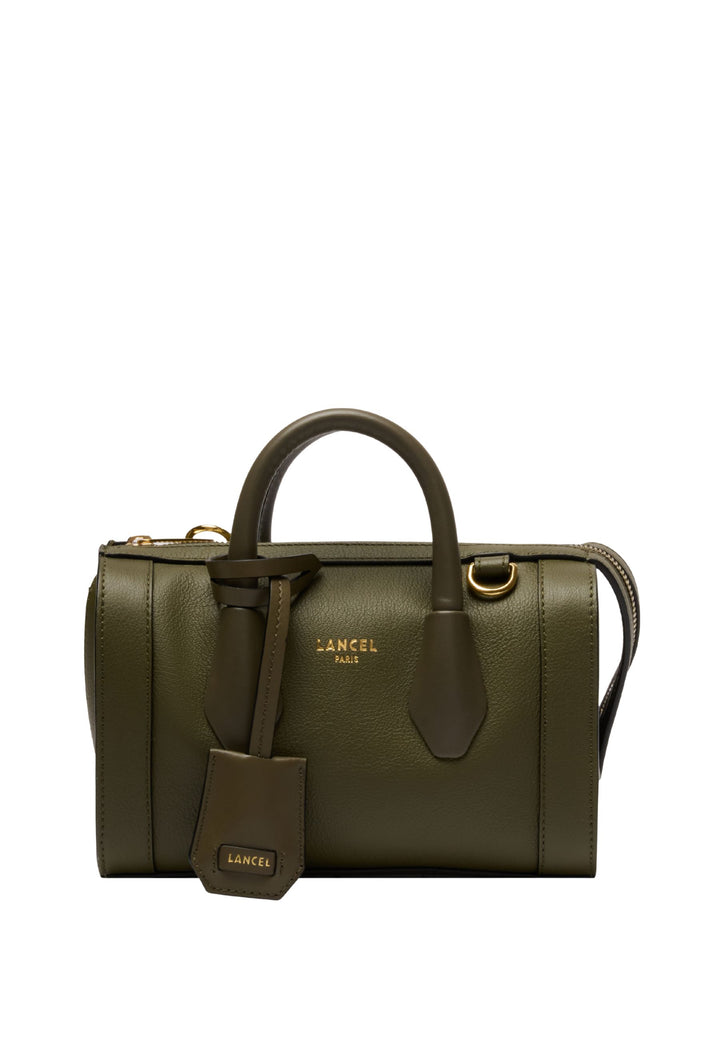 Lancel BCBG Mini Bowling Bag Leather Khaki