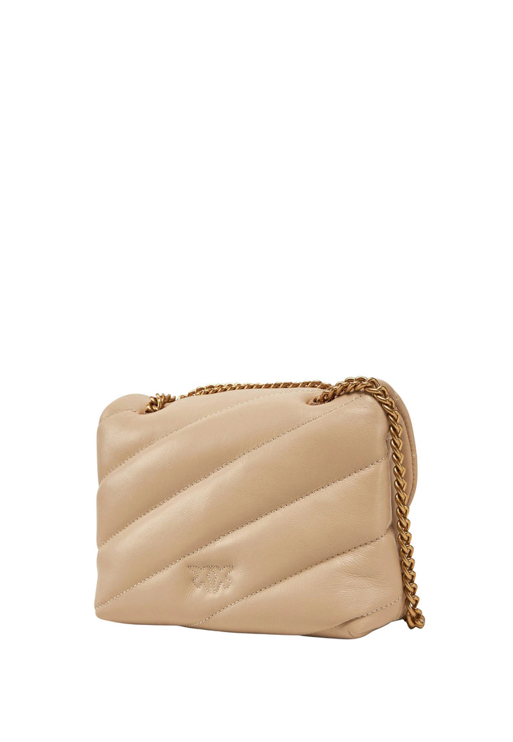 Pinko Borsa a Tracolla Love Puff Baby Cl Pecora Nappa Beige A0F2C50Q