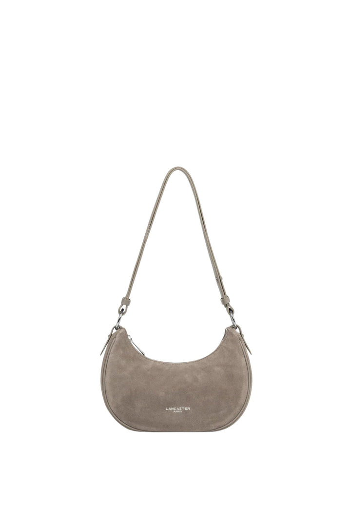 Lancaster Sac besace Zippé S Suède 480-081 Galet Fonce