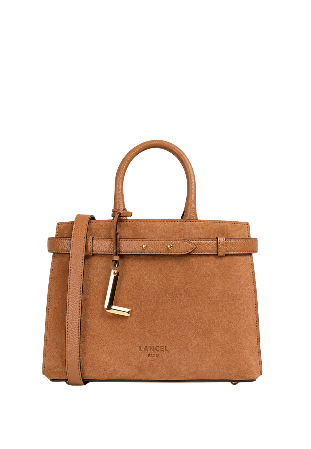 Lancel Faubourg Bolso Carryall Cuero Camel