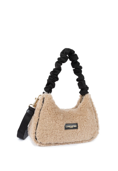Lancaster Sac besace Zippé Moumoute 518-003 Beige - Noir