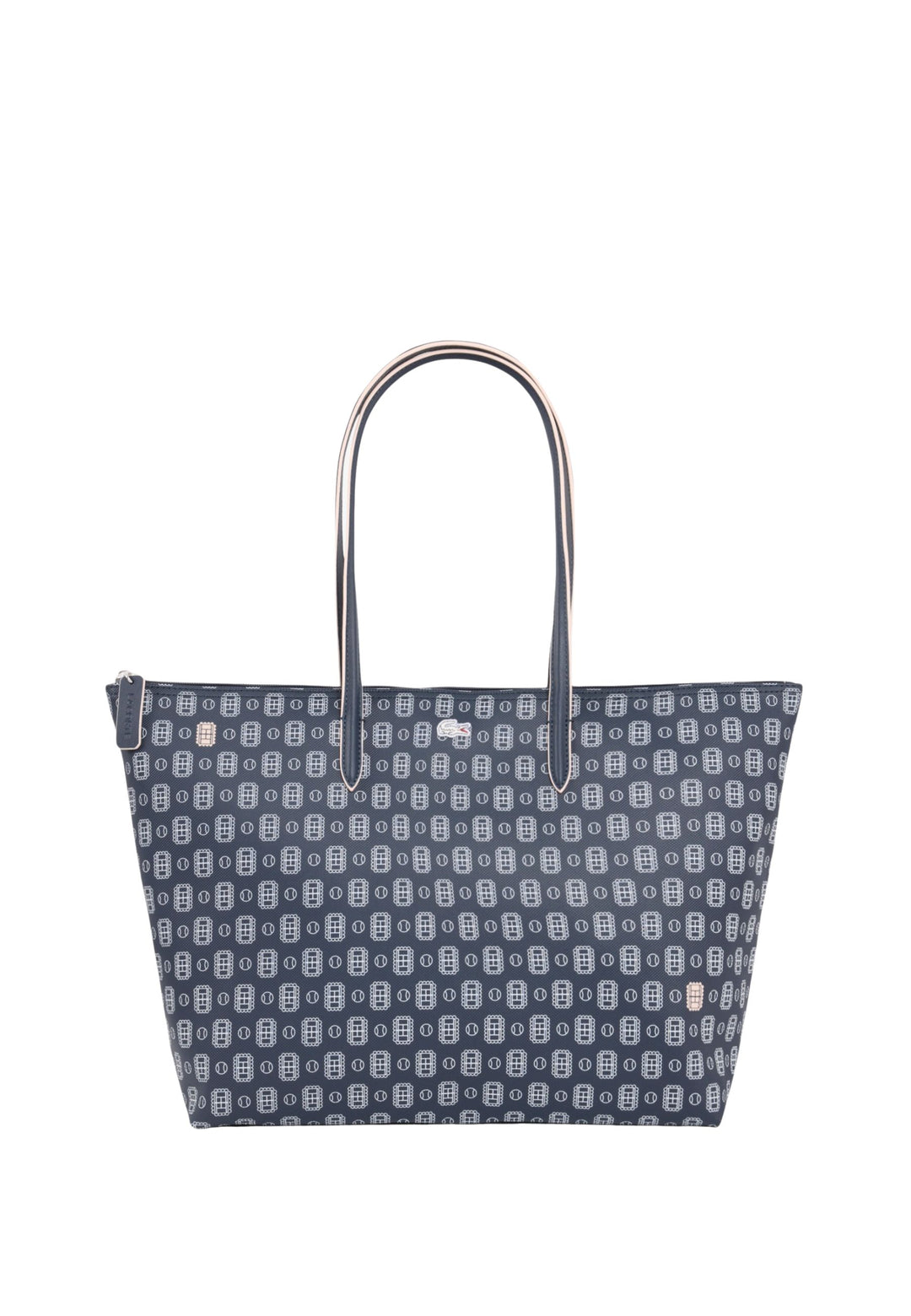 Lacoste Grand sac cabas L.12.12 Concept imprimé Marine Sombre Farine