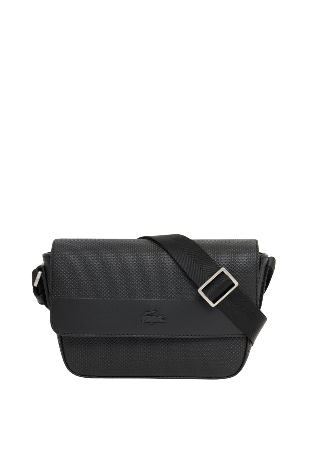 Lacoste Sacoche Mini Chantaco Cuir Noir