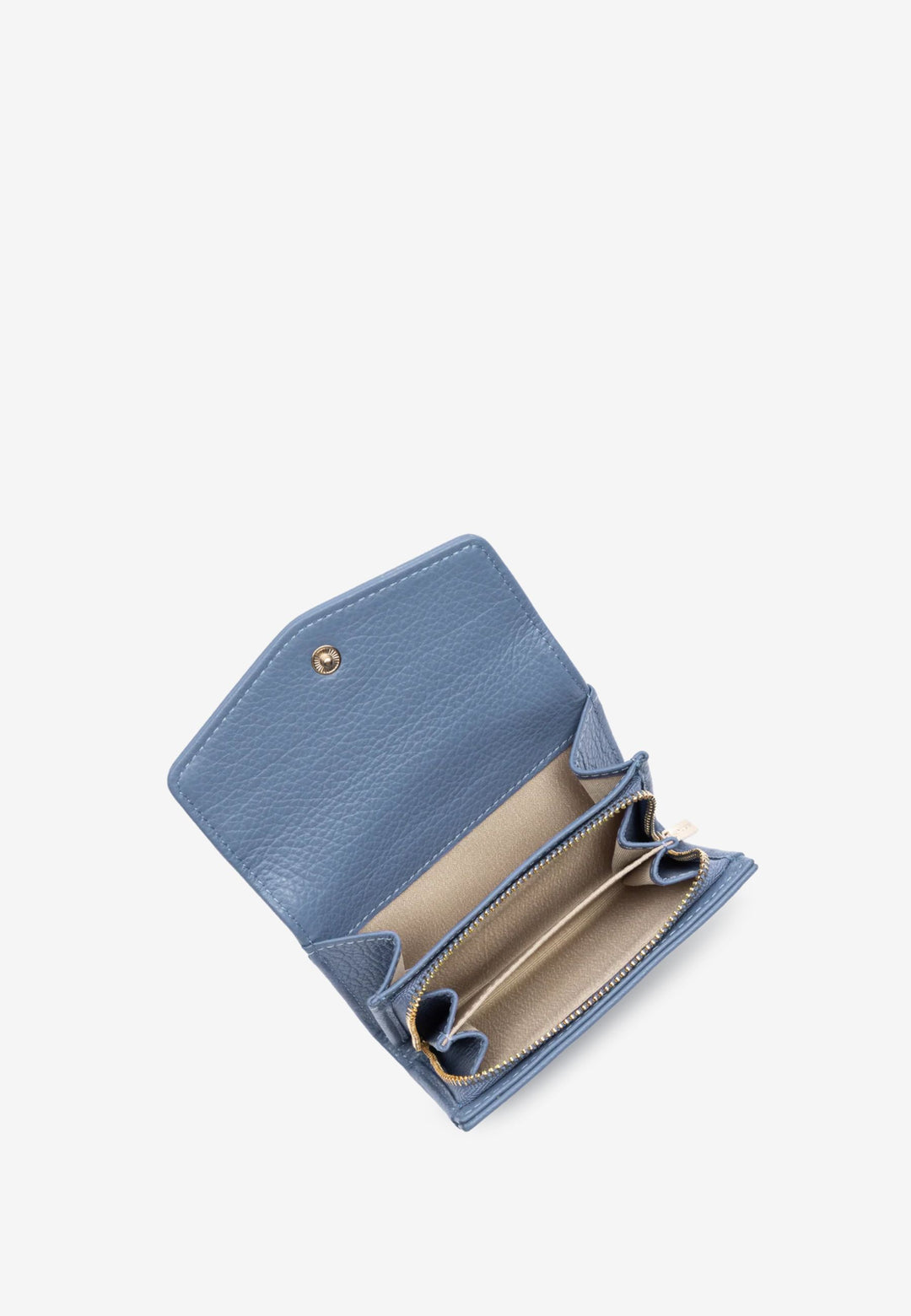 Lancaster Portefeuille A rabat avec pression Dune 129-19 Bleu Givré