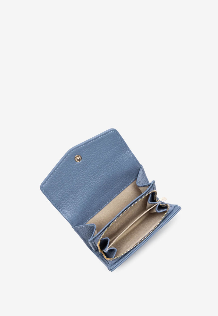 Lancaster Portefeuille A rabat avec pression Dune 129-19 Bleu Givré