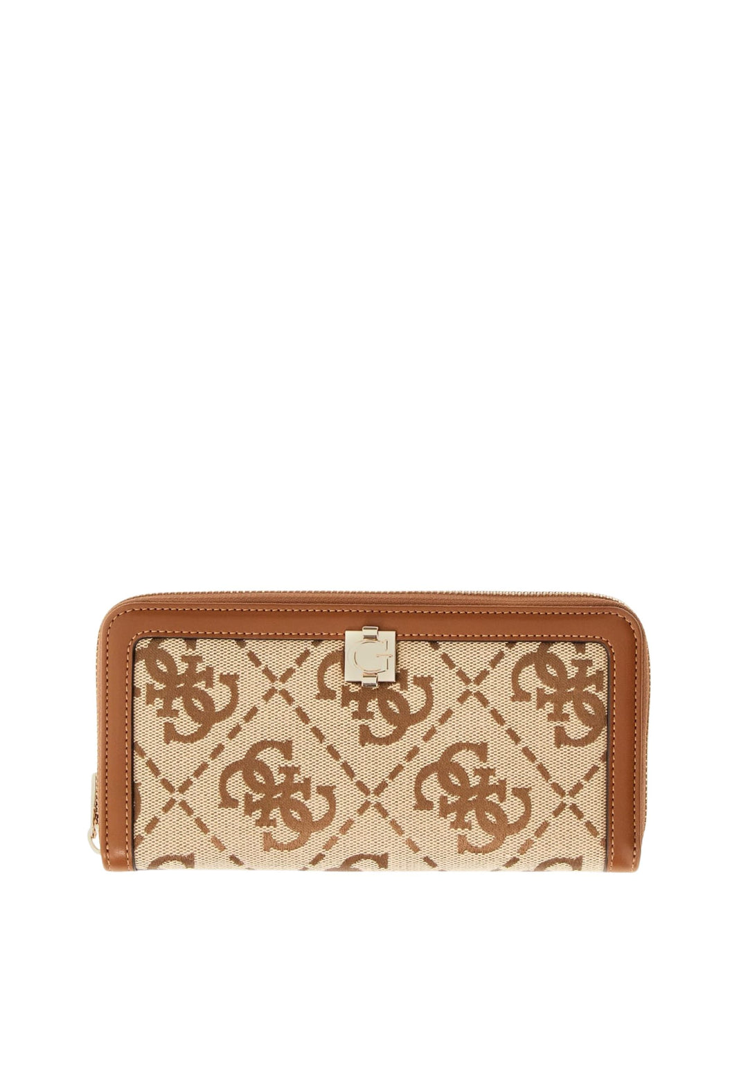 Guess Cestovní peněženka Audrey Grand Monogramme Latte Logo