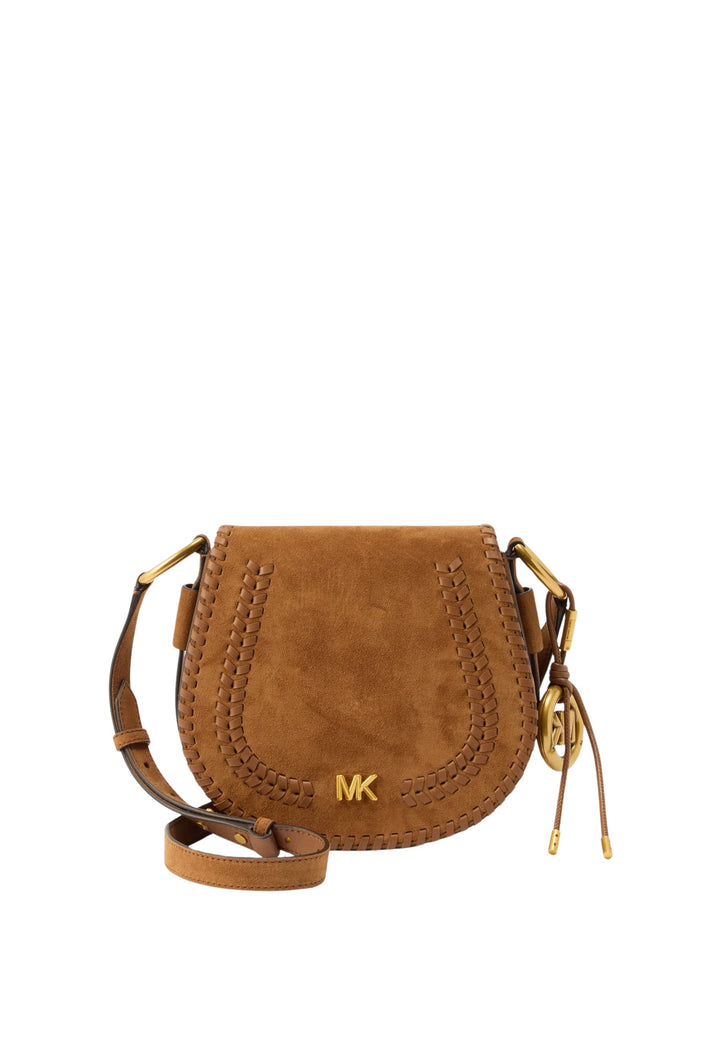 Michael Kors Kožená kabelka přes rameno Josie 30S6AQ5M6O Hnědá