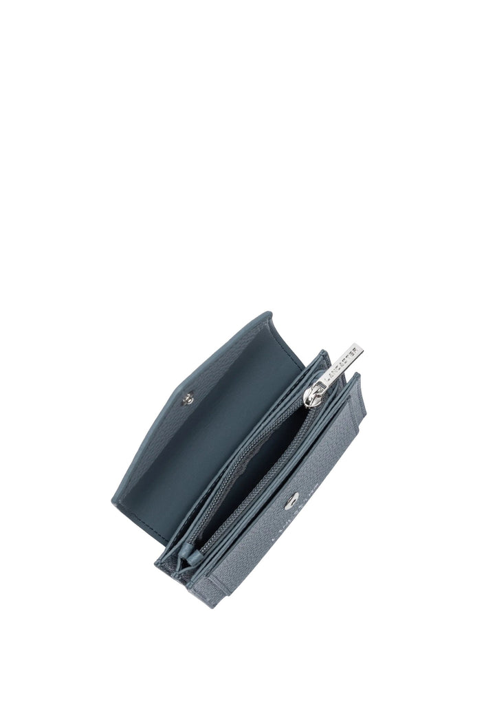 Lancaster Card Holder with Flap and Snap Maya Double KBA 117-010 Frosted Blue