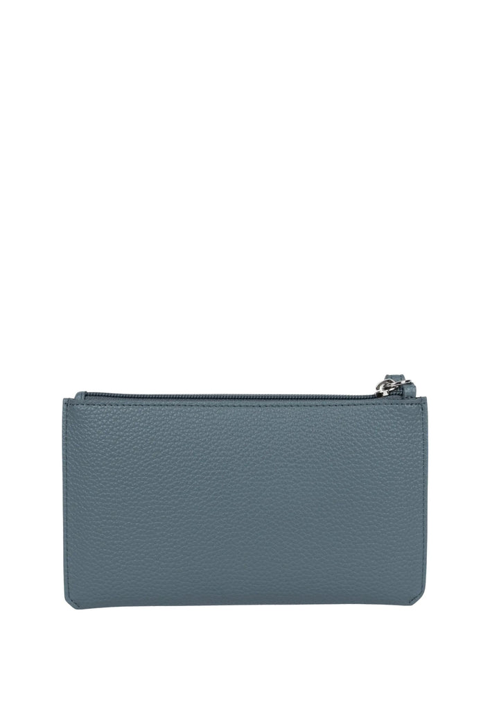 Lancaster Pochette Zippata Maya Double KBA 117-011 Blu Ghiacciato