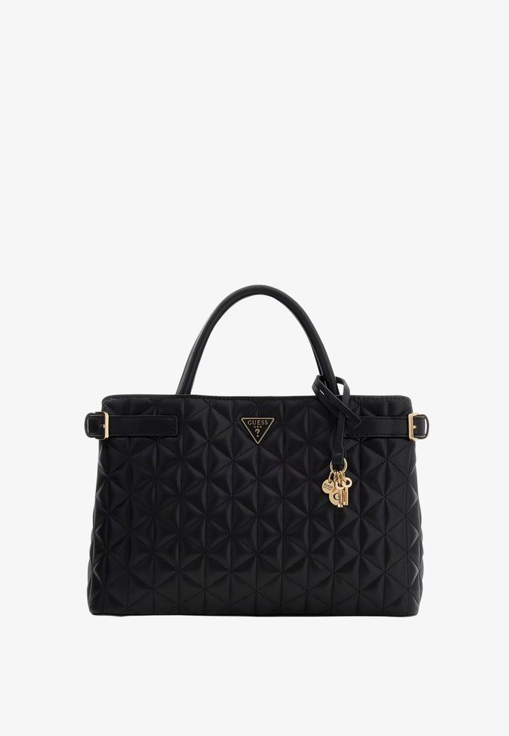 Guess Quilted Handbags Paisleigh Black QG988306