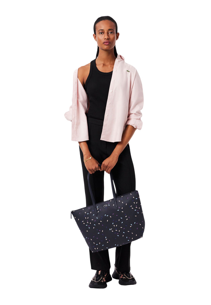 Lacoste Grande borsa shopper coccodrilli NF5141HN Blu Navy