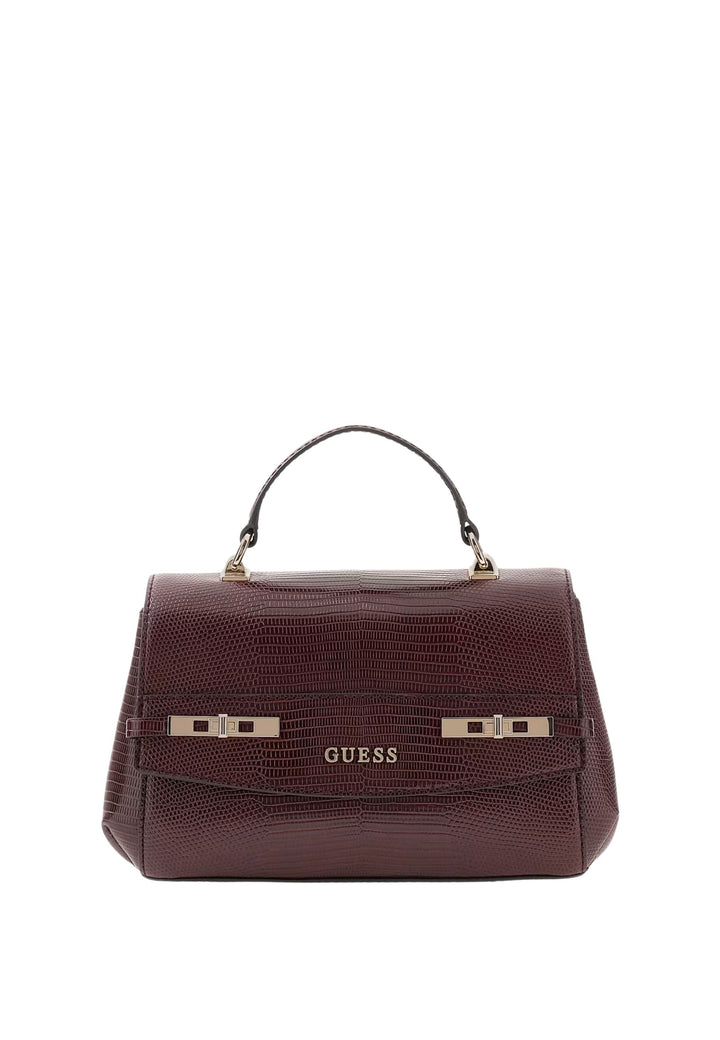 Guess Melinda Triple Comp Burgundy Shoulder Bag KL993320