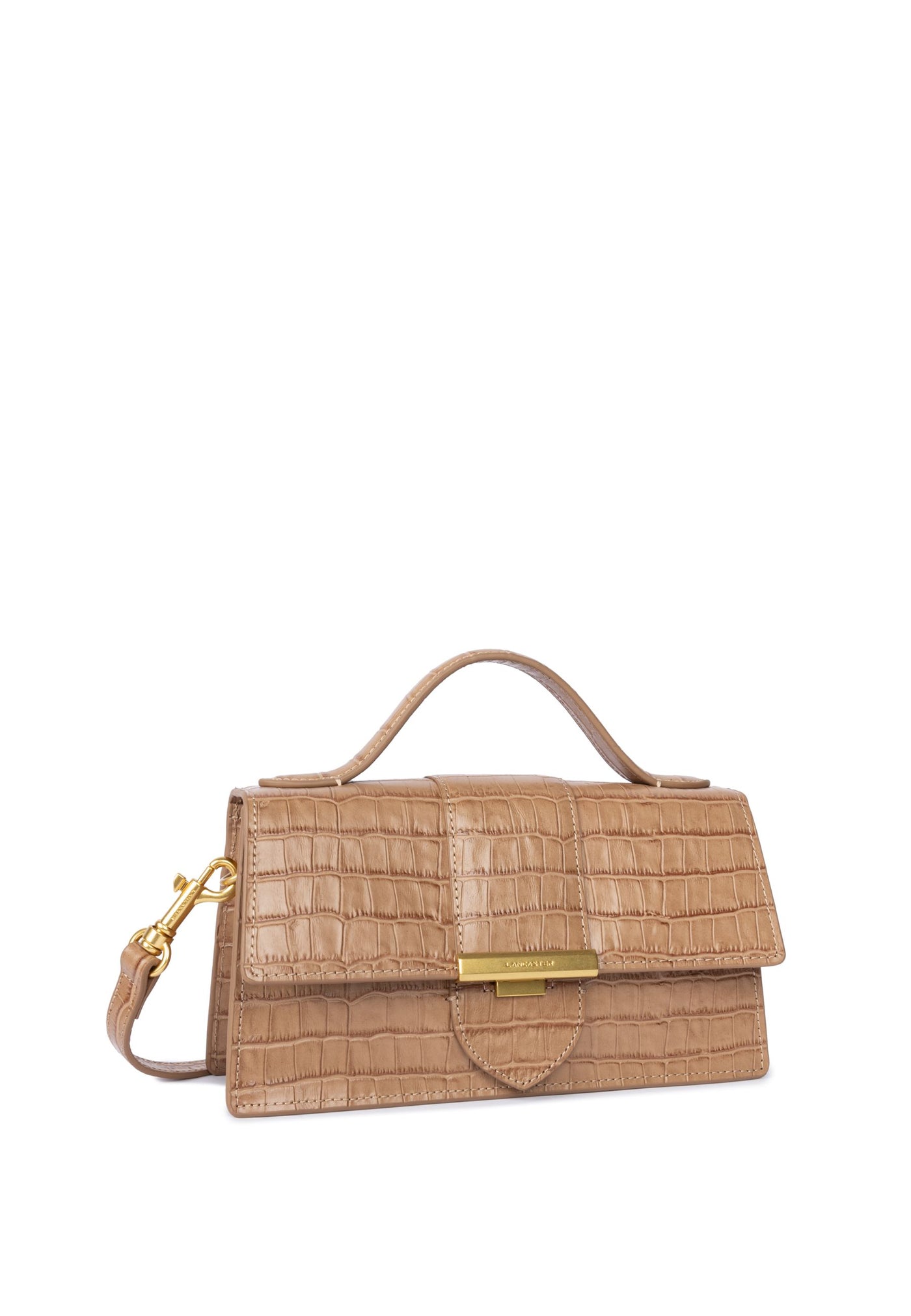 Lancaster Sac à main A rabat avec fermoir M Exo Ily 531-013 Sable