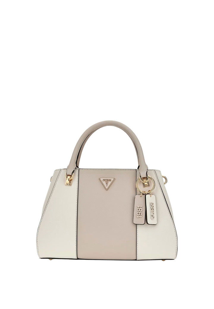 Guess Sac Bandoulière Bramina Small Satche Off White/Taupe