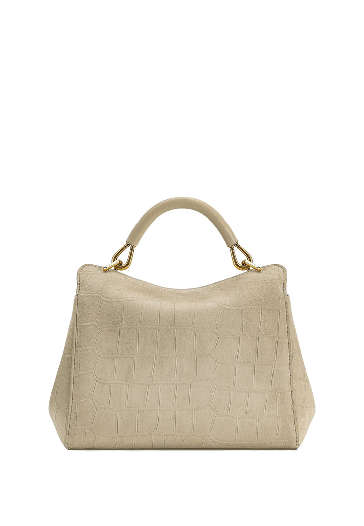 JW PEI Sac à main Lucia Croco Faux Suede Light Beige