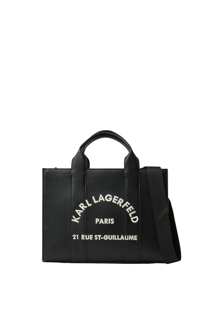 Karl Lagerfeld Cabas Carré Grainé Blanc & Noir