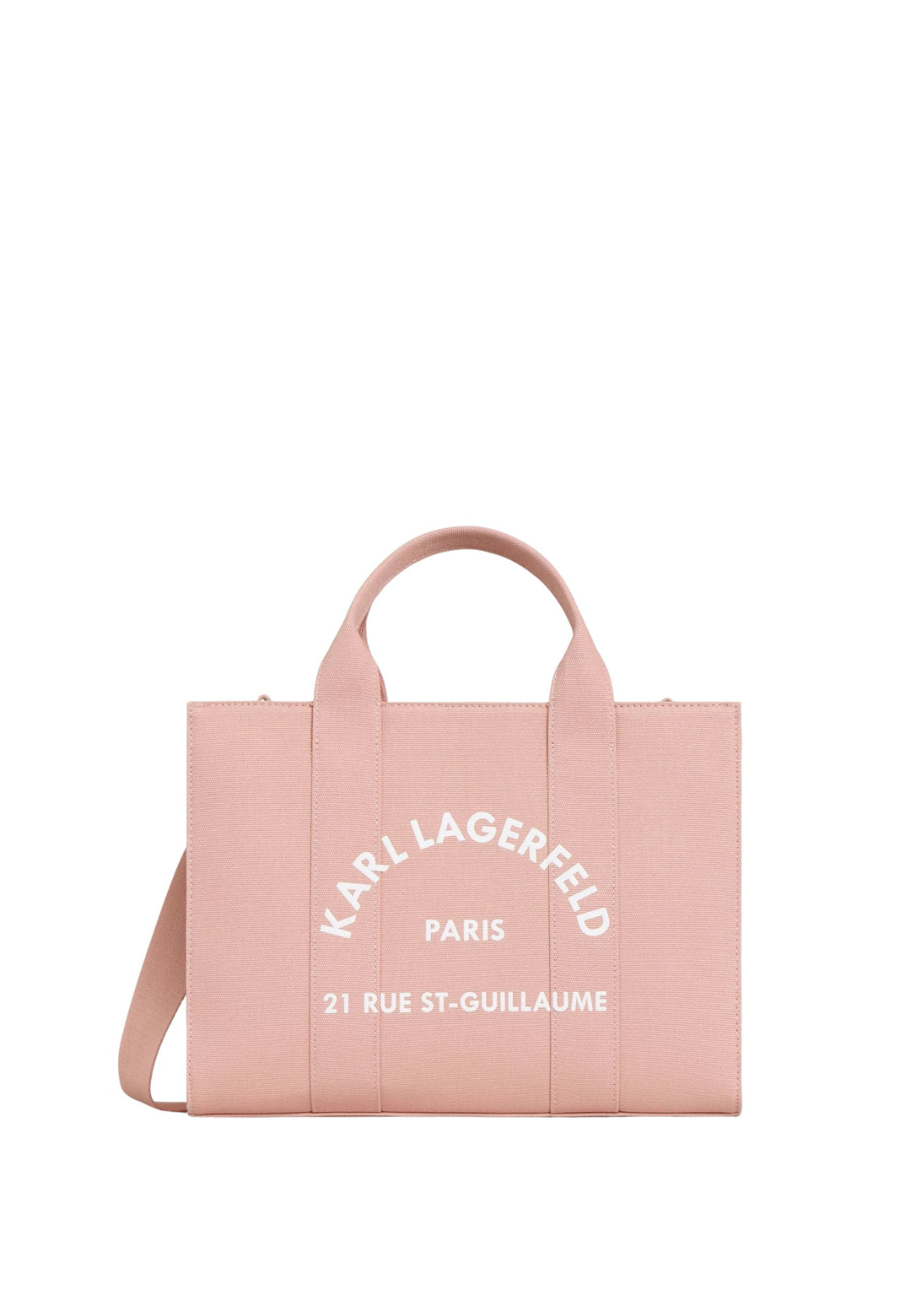 Karl Lagerfeld Cabas Carré Coton Rose Poudré