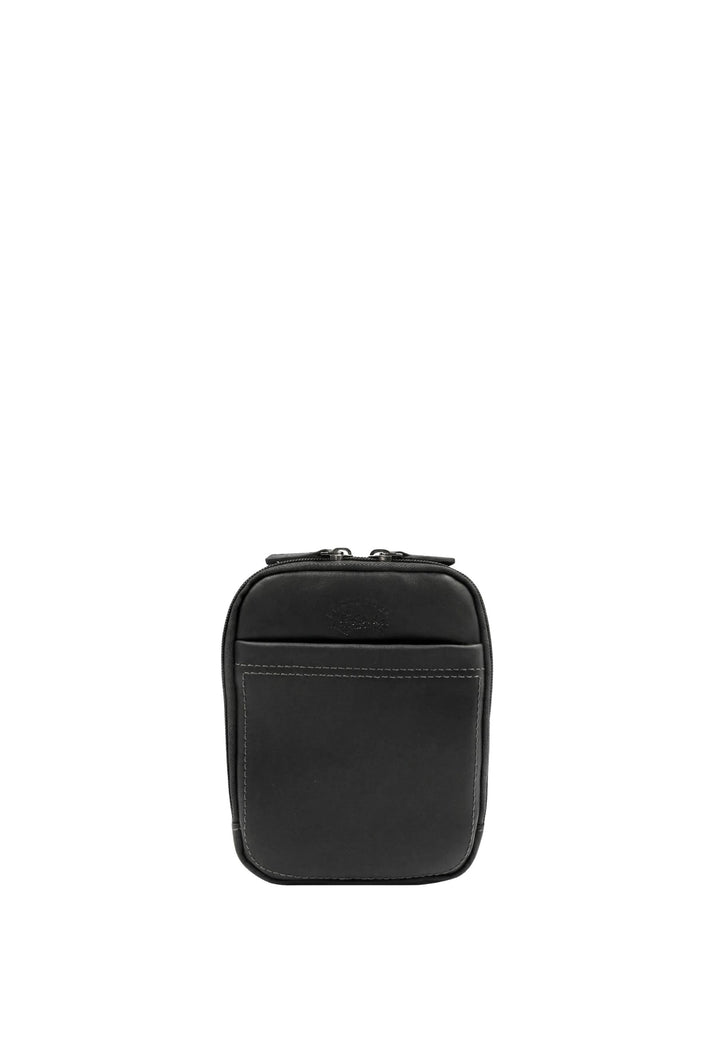 Bolso tipo satchel de cuero Lawton Francinel Negro