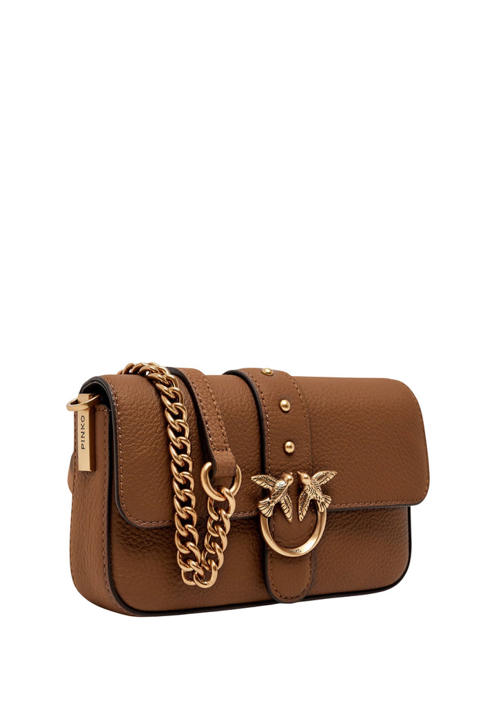 Pinko Borsa a Patta Love One Slouchy Baby Bottalat Marrone A2OXL17Q