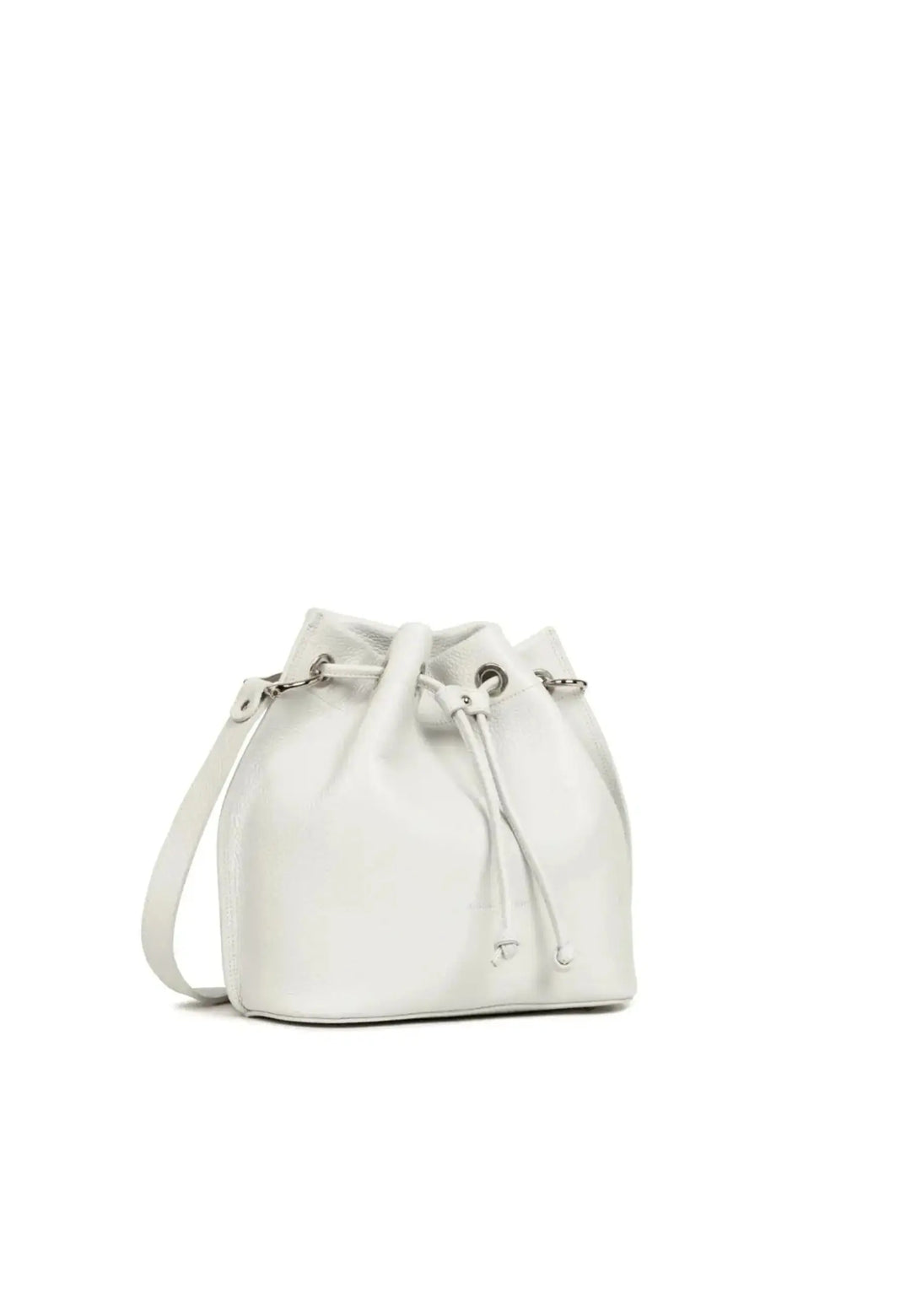 Borsa a secchiello in Vera Pelle 363 bianco Borsa a secchiello in Vera Pelle 363 bianco