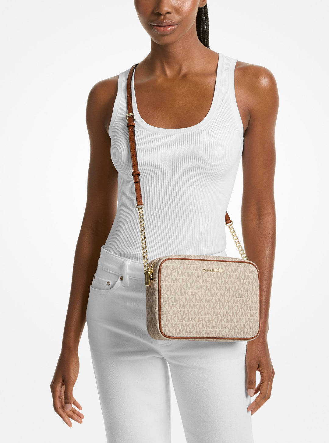 Michael Kors Sac Bandoulière Jet Set 32F1GJ6C7B Beige