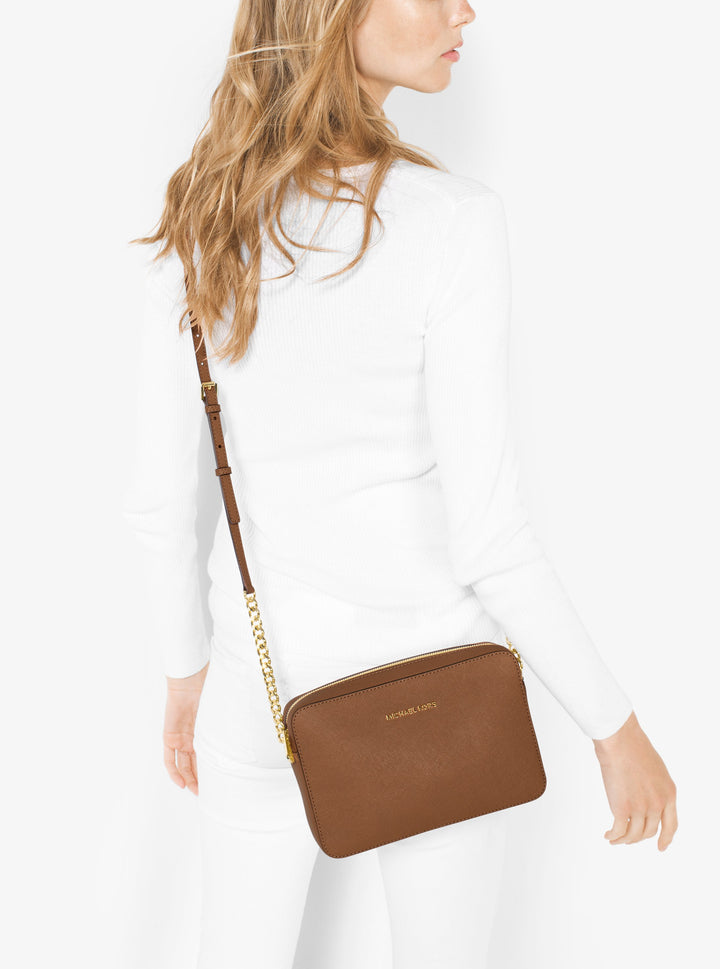 Michael Kors Sac Bandoulière Cuir Jet Set 32S4GTVC3L Marron