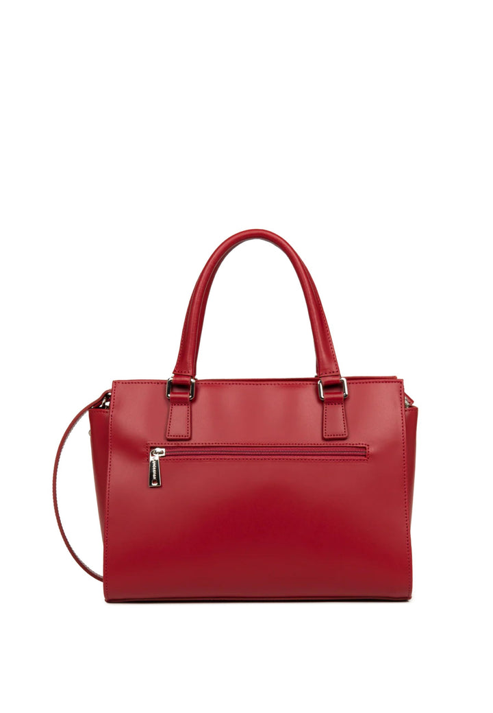 Lancaster Sac à main Zippée M Smooth 437-03 Carmin