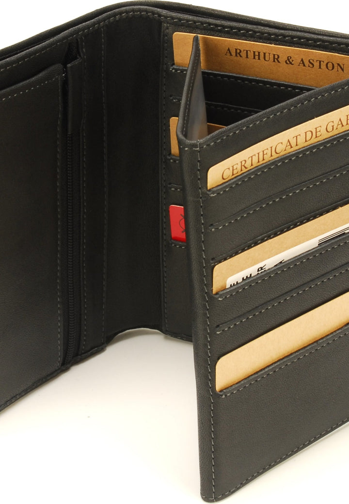 Arthur & Aston Portefeuilles Mixte, Homme, Femme 2028-424 Noir