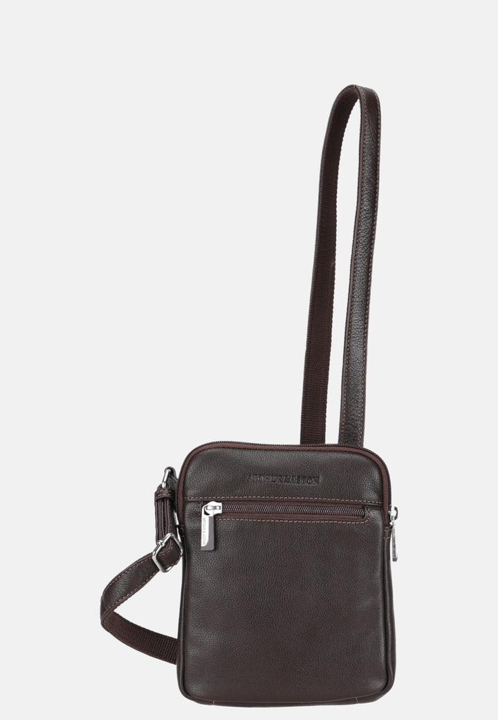 Arthur & Aston Men's Shoulder Bag 2212-23 Chestnut