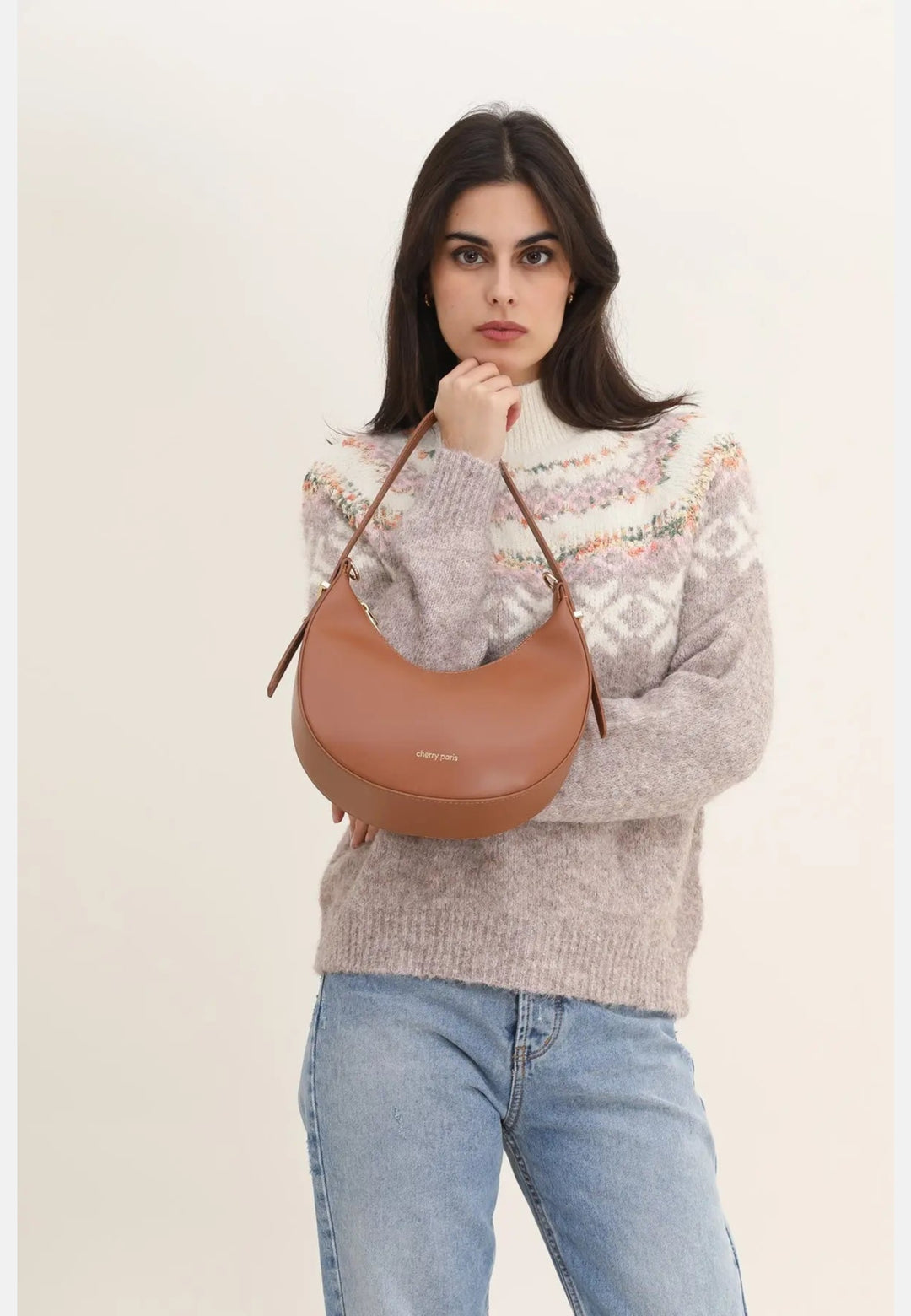 Cherry Paris 4094 Orlane Camel Handbags